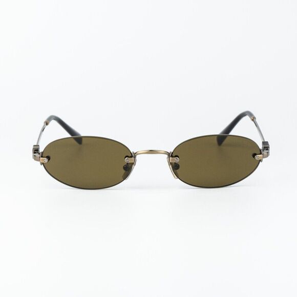 Miu Miu Women Sunglasses Old Gold Brown Oval MUA54S 26C09Z NEW AUTHENTIC main image 5